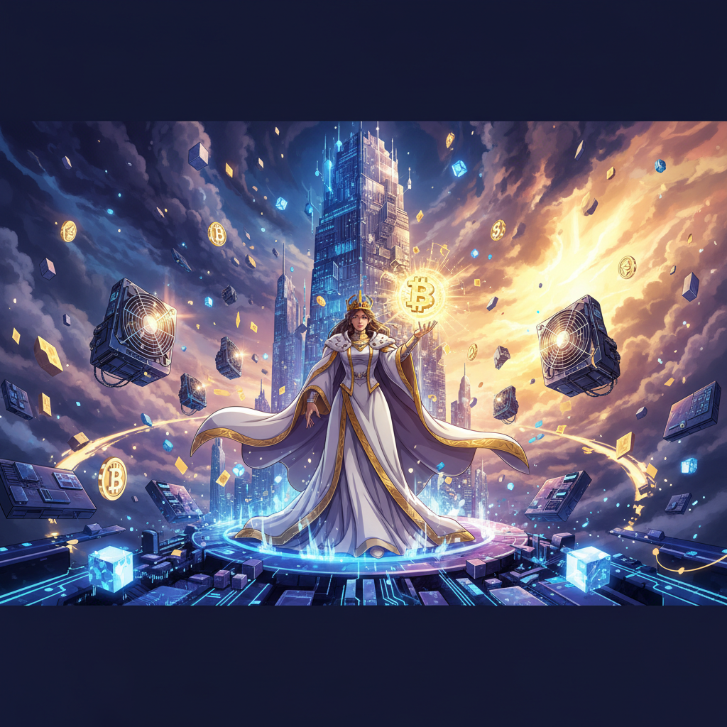 Anime character representing sovereign wealth fund crypto infrastructure investment